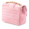 Secondhand Chanel Mini Square CC Horizontal Quilted Suede Double Flap
