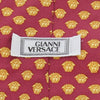 Gianni Versace Bordeaux Medusa Silk Tie - 2000s Second hand