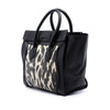 Celine Mini Canvas Leopard Print and Calfskin Luggage Tote Secondhand