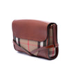 Burberry Leather and House Check Canvas Bridle Abbott Crossbody Secondhand