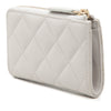 Chanel CC Quilted Caviar Zip Around Card Holder Secondhand