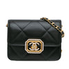 Chanel Quilted Calfskin Strass Card Holder On Chain Secondhand