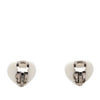 Chanel CC Resin Heart Clip On Earrings Secondhand