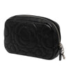 Chanel CC Quilted Caviar Camellia Pouch Secondhand