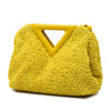 Bottega Veneta Small Boucle Curly Raffia The Point Triangle Satchel Secondhand