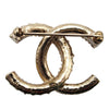 Chanel Gold Plated Lacquered CC Brooch Secondhand