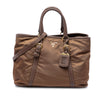 Prada Vitello Daino Trimmed Tessuto Satchel Secondhand
