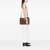 Secondhand Prada Vitello Daino Trimmed Tessuto Satchel
