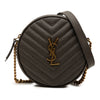 Saint Laurent Grain De Poudre Chevron Round Vinyle Camera Bag Secondhand