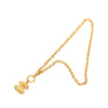 Chanel CC Gold Plated Quilted Pendant Necklace Secondhand