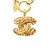 Chanel CC Gold Plated Quilted Pendant Necklace Secondhand