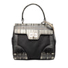 Prada Tartan Saffiano Trimmed Tessuto Satchel Secondhand