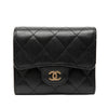 Chanel CC Quilted Caviar Trifold Wallet Secondhand