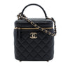 Chanel CC Quilted Caviar Top Handle Vanity with Chain Secondhand