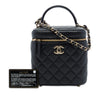 Chanel CC Quilted Caviar Top Handle Vanity with Chain Secondhand