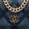 Secondhand Chanel Denim 19 Flap Wallet On Chain