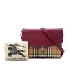 Secondhand Burberry Small Leather and House Check Canvas Derby Macken Crossbody