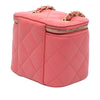 Secondhand Chanel Mini Quilted Lambskin Pearl Crush Vanity Case With Chain