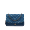 Chanel Printed Denim and Calfskin Gabrielle Wallet On Chain Secondhand