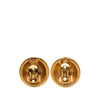 Chanel CC Gold Plated Button Clip on Earrings Secondhand