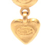 Secondhand Chanel CC Gold Plated Heart Drop Clip on Earrings