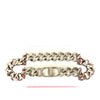 Secondhand Dior Silver Plated CD Logo Chain Link Necklace
