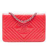Secondhand Chanel CC Patent Diamond Quilted Wallet On Chain