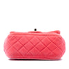 Chanel Mini Square Classic Velvet Pearl Crush Single Flap Secondhand