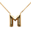Louis Vuitton Gold Plated LV and Me Letter M Pendant Necklace Secondhand