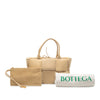 Secondhand Bottega Veneta Small Suede and Shearling Maxi Intrecciato Arco Tote
