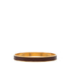 Secondhand Hermès Gold Plated Epsom Kelly Cadena Lock Bangle Bracelet
