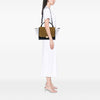 Secondhand Celine Medium Tricolor Calfskin and Suede Trapeze Satchel