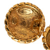 Secondhand Chanel CC Gold Plated Sunburst Round Clip On Earrings