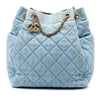 Chanel Quilted Denim Urban Spirit Bucket Bag Secondhand