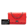 Secondhand Chanel Quilted Lambskin Boy Wallet On Chain