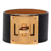 Hermès Epsom and Gold Plated Kelly Extreme Dog Bracelet Secondhand