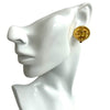 Secondhand Chanel CC Gold Plated Button Clip On Earrings
