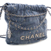 Chanel Mini Denim Studded 22 Handbag Secondhand