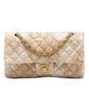 Chanel Medium Classic Embroidered Canvas Double Flap Secondhand