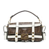 Fendi Zucca Glazed Fabric Cage Baguette Satchel Secondhand