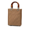 Fendi Mini Zucca Embossed Technical Fabric  Sunshine Shopper Tote Secondhand