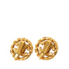 Chanel CC Gold Plated Strass Clip On Earrings Secondhand