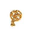Chanel CC Gold Plated Strass Clip On Earrings Secondhand
