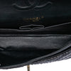 Secondhand Chanel Medium Classic Chevron Calfskin Pleated Double Flap