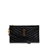 Saint Laurent Grain De Poudre Chevron Monogram Bill Pouch Secondhand