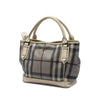 Burberry Smoke Check Coated Canvas Handbag Secondhand