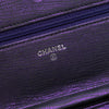 Chanel CC Metallic Crackling Lizard Printed Leather Wallet on Chain Secondhand