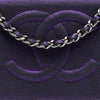 Chanel CC Metallic Crackling Lizard Printed Leather Wallet on Chain Secondhand