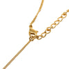 Dior Gold Plated Cursive Logo Pendant Necklace Secondhand