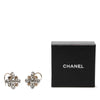 Secondhand Chanel CC Silver Plated Crystal Rhinestones Dangle Push Back Earrings